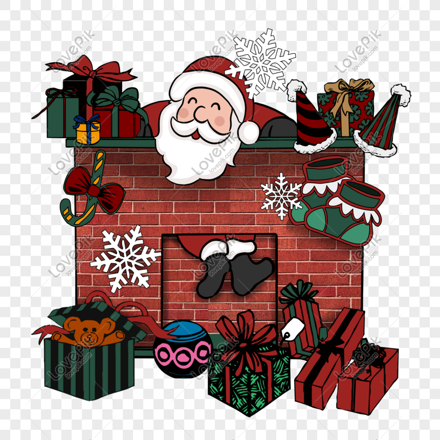 Santa Claus đã đến trong chiếc lò sưởi, sẵn sàng trao đi những món quà đầy ý nghĩa cho những đứa trẻ dịp giáng sinh này. Hình ảnh này đảm bảo sẽ khiến bạn cảm thấy như đang trải qua 1 giấc mơ giáng sinh tuyệt vời.