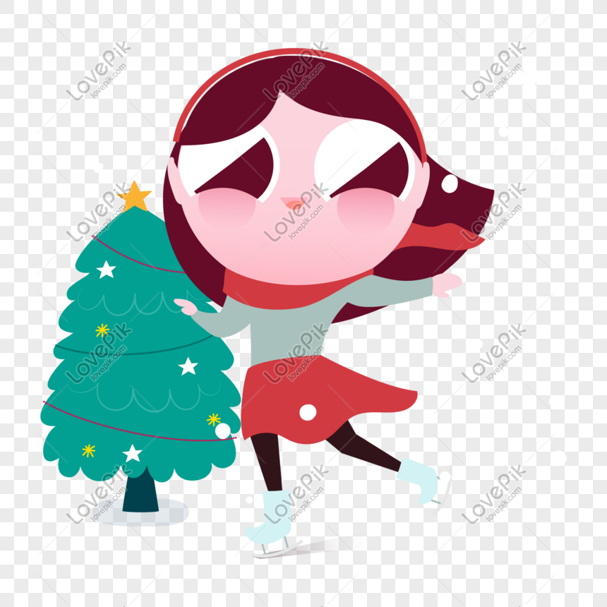 Cartoon Personality Q Version Cute Big Eyes Cute Skating Girl PNG Image  Free Download And Clipart Image For Free Download - Lovepik | 611501471