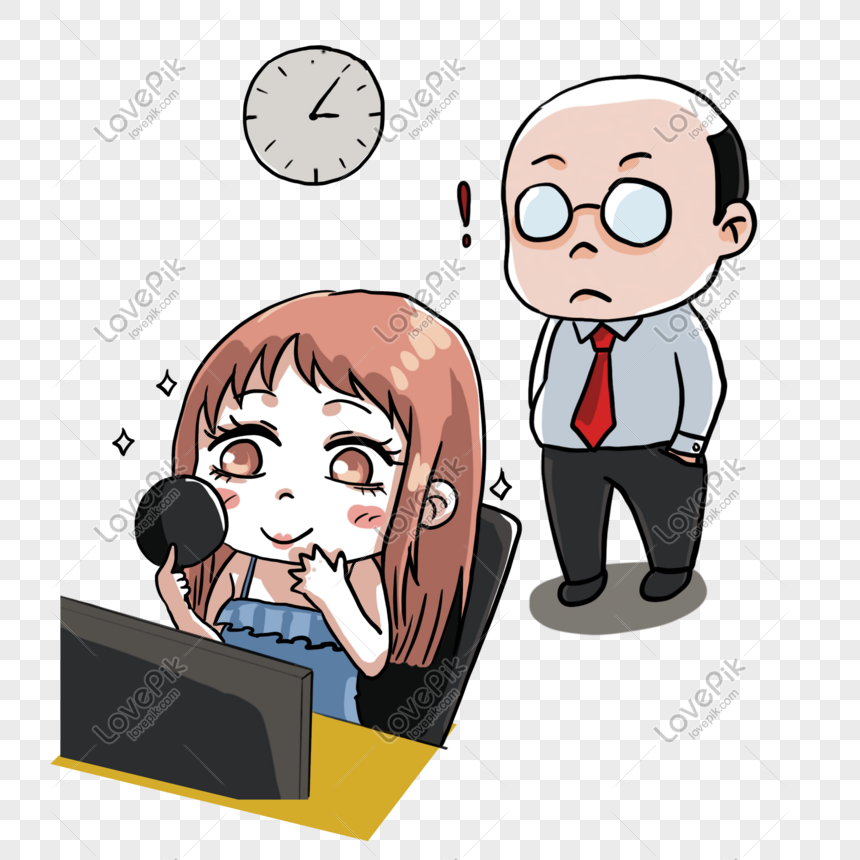 Cartoon Hand Drawn Anime Lady Working To Fish Poster PNG Hd Transparent  Image And Clipart Image For Free Download - Lovepik | 611508614
