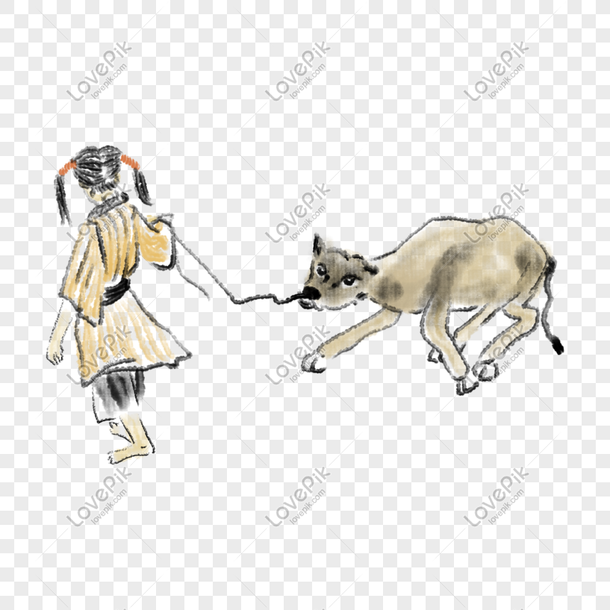 インク犬の小さな女の子イラストイメージ グラフィックス Id Prf画像フォーマットpsd Jp Lovepik Com