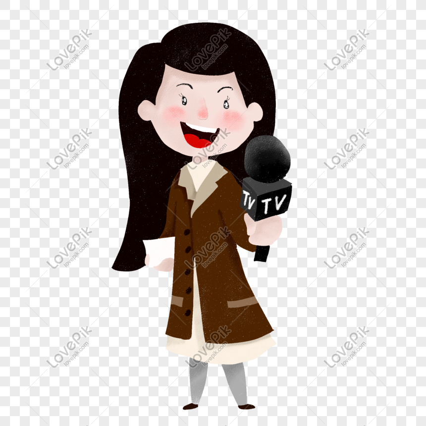 Cartoon Image Of Reporter / Please click on the image and store it in