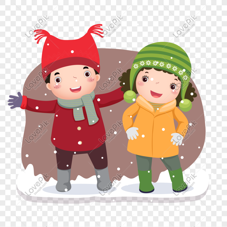 Snowy Christmas Hand Drawn Illustration Kids PNG Transparent And ...