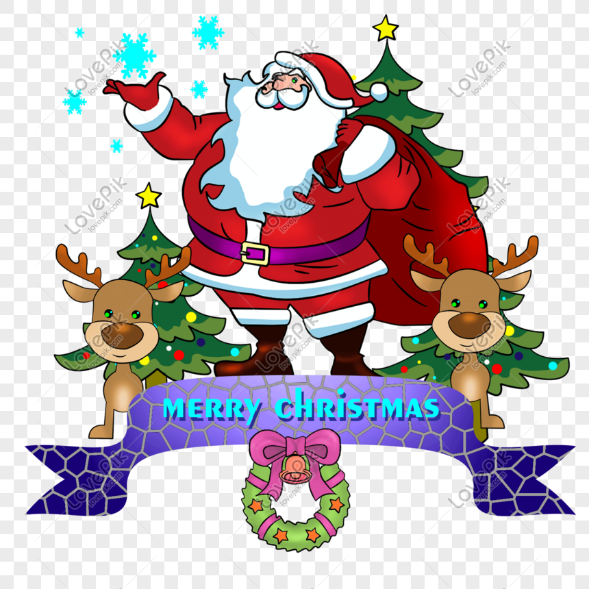 Santa Claus Elk Merry Christmas Free PNG And Clipart Image For Free  Download - Lovepik | 611515079