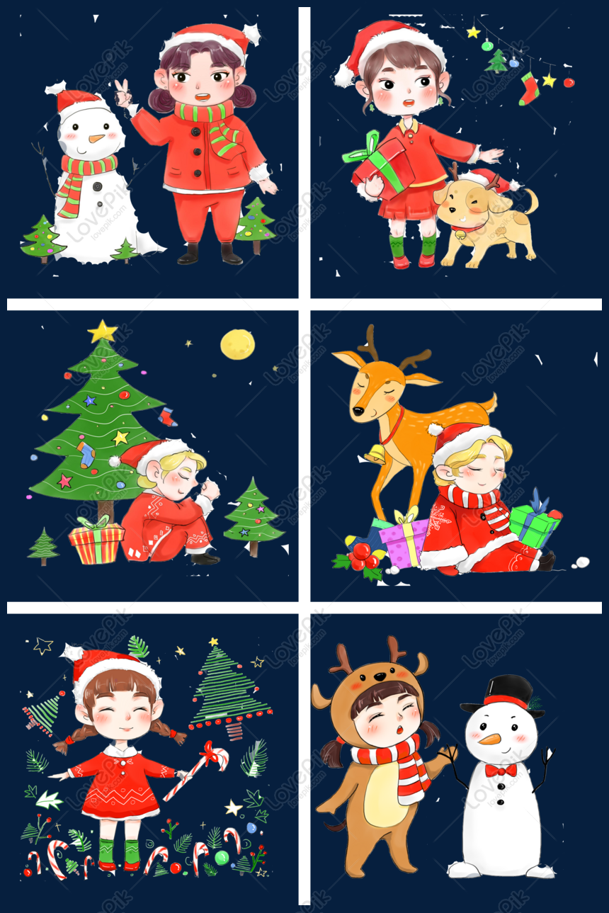 クリスマスキャラクターコレクションイラストイメージ グラフィックス Id Prf画像フォーマットpsd Jp Lovepik Com