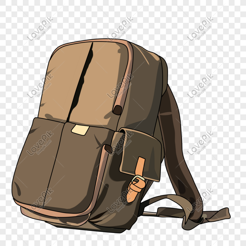 Cartoon hand drawn travel backpack, Cartoon, hand drawn, cartoon backpack png transparent background