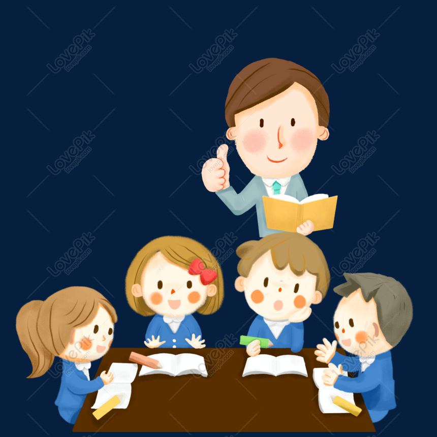 Group Discussion Learning Teaching Hand Drawn Cartoon Material Png Image Psd File Free Download Lovepik 611521576