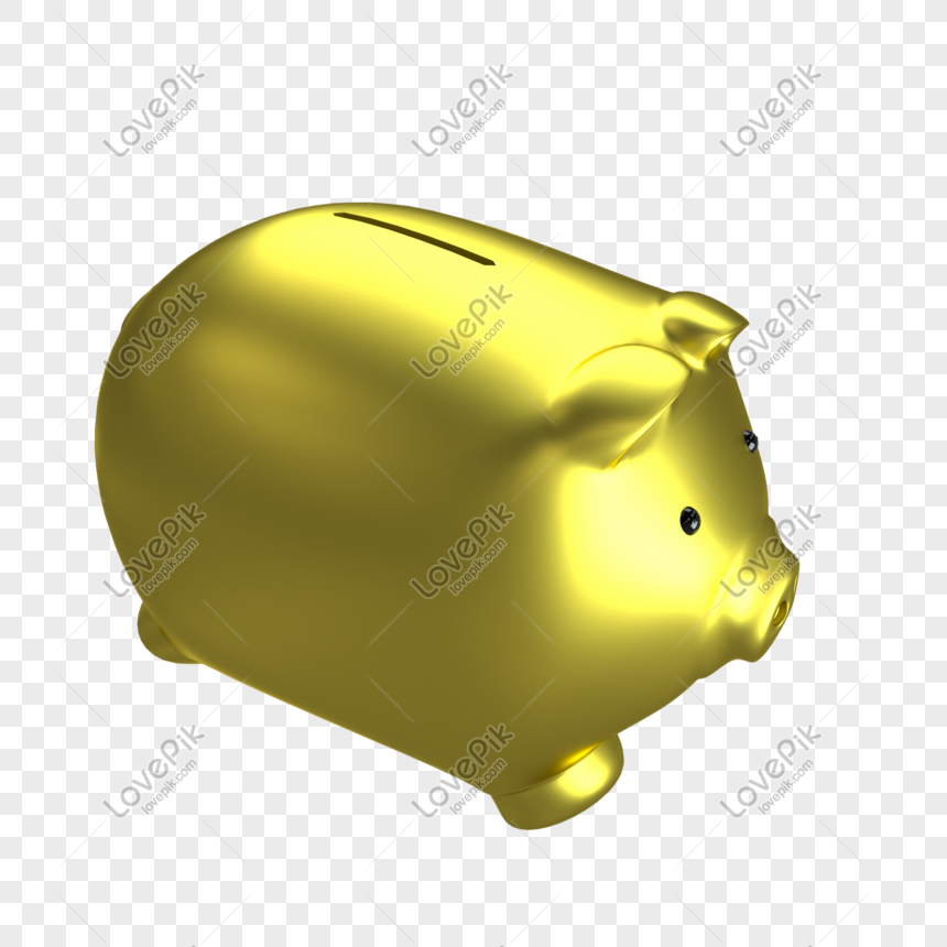 gold piggy bank