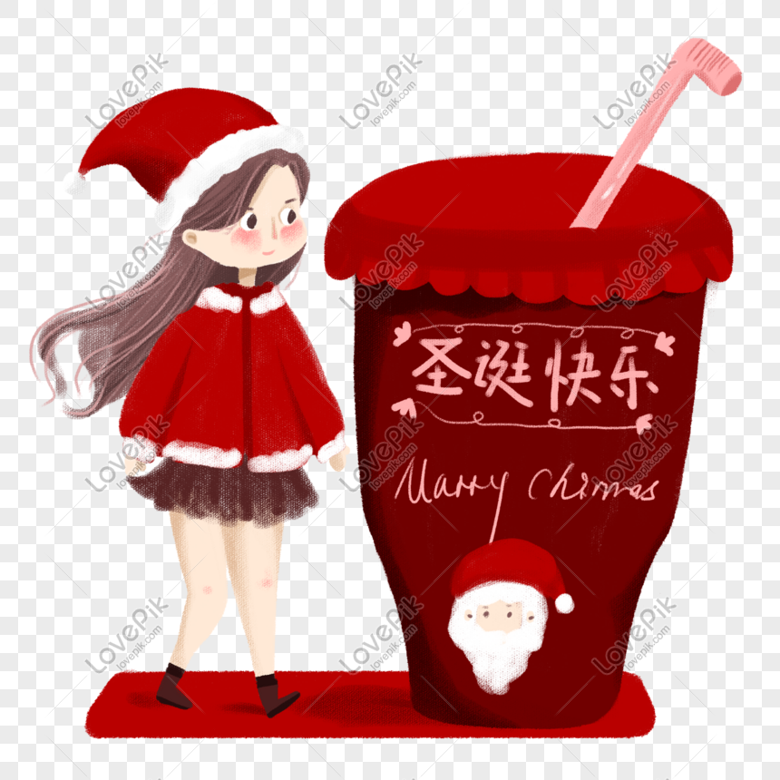 Download Christmas Hand Drawn Christmas Girl And Christmas Gift Hand Draw Png Image Picture Free Download 611523376 Lovepik Com PSD Mockup Templates