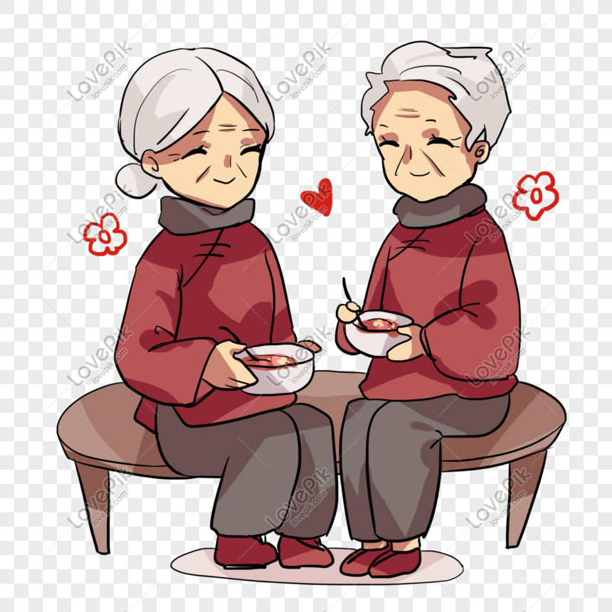 Girl And Grandma, Grandmother, Respecting The Old And Loving The Old,  Accompanying The Elderly PNG Transparent Background And Clipart Image For  Free Download - Lovepik