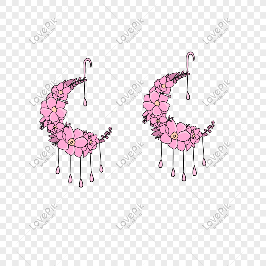 Pearl earrings with gold loop and ear png download - 1936*2008 - Free  Transparent Cartoon png Download. - CleanPNG / KissPNG