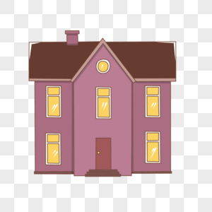 Cartoon Pink House Illustration PNG Image & PSD File Free Download ...