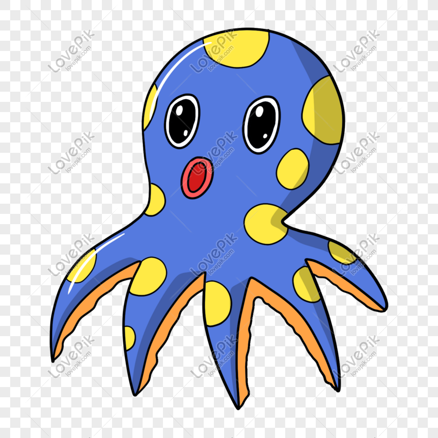 Cartoon Blue Yellow Dot Octopus Free PNG And Clipart Image For Free  Download - Lovepik | 611525669