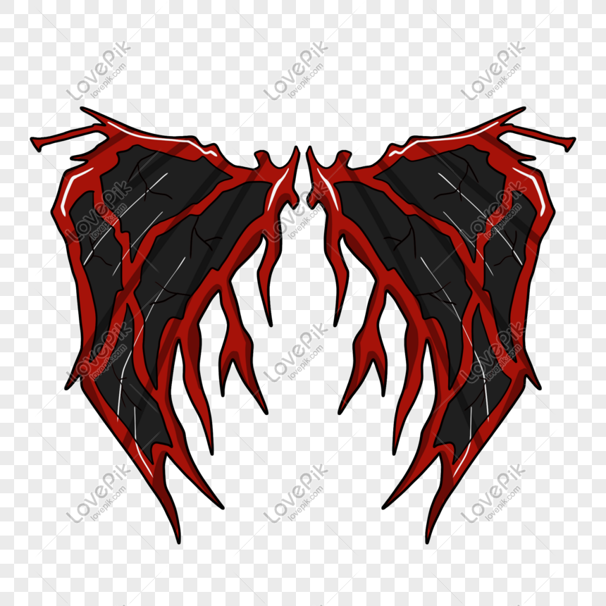 Devil Wings PNG Transparent, Red Black Devil Devil Wings, Black