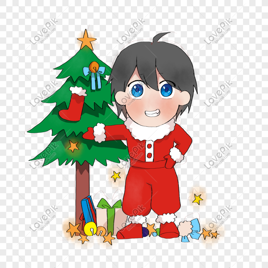 Navidad Dibujos Animados Mano Dibujado árbol De Navidad Y Niño PNG Imágenes  Gratis - Lovepik