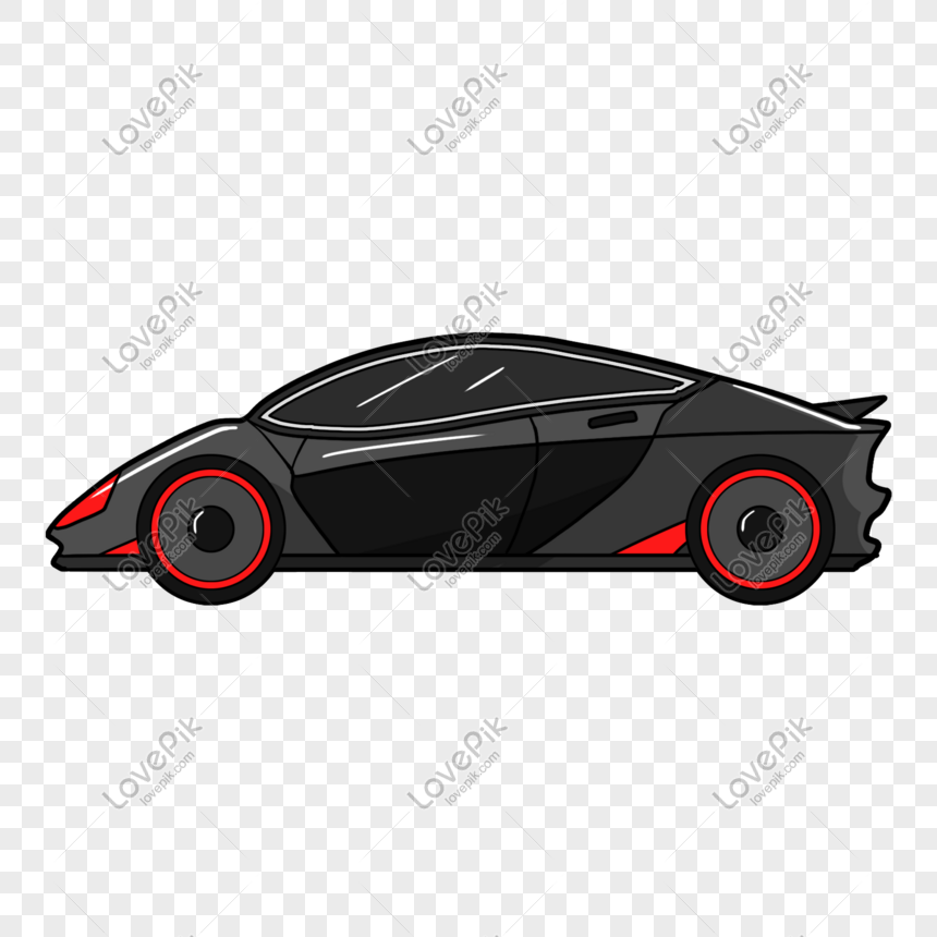 Black Cool Sports Car Cartoon Illustration PNG Transparent Image And  Clipart Image For Free Download - Lovepik | 611524647
