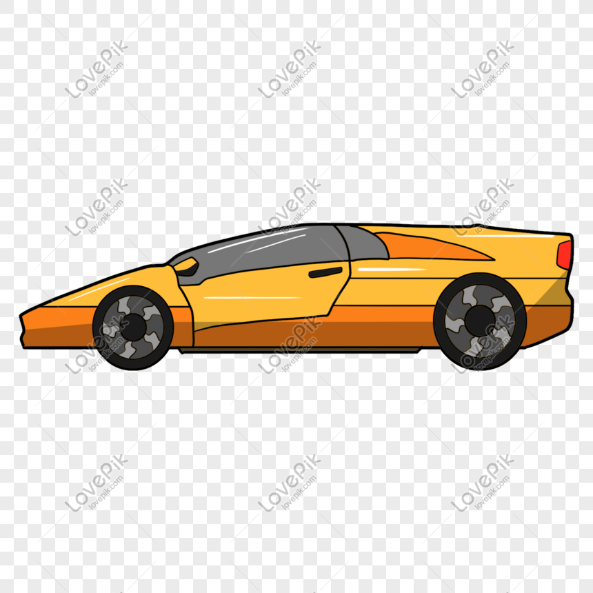 Cartoon Hand Drawn Yellow Sports Car Illustration PNG Transparent  Background And Clipart Image For Free Download - Lovepik | 611524650
