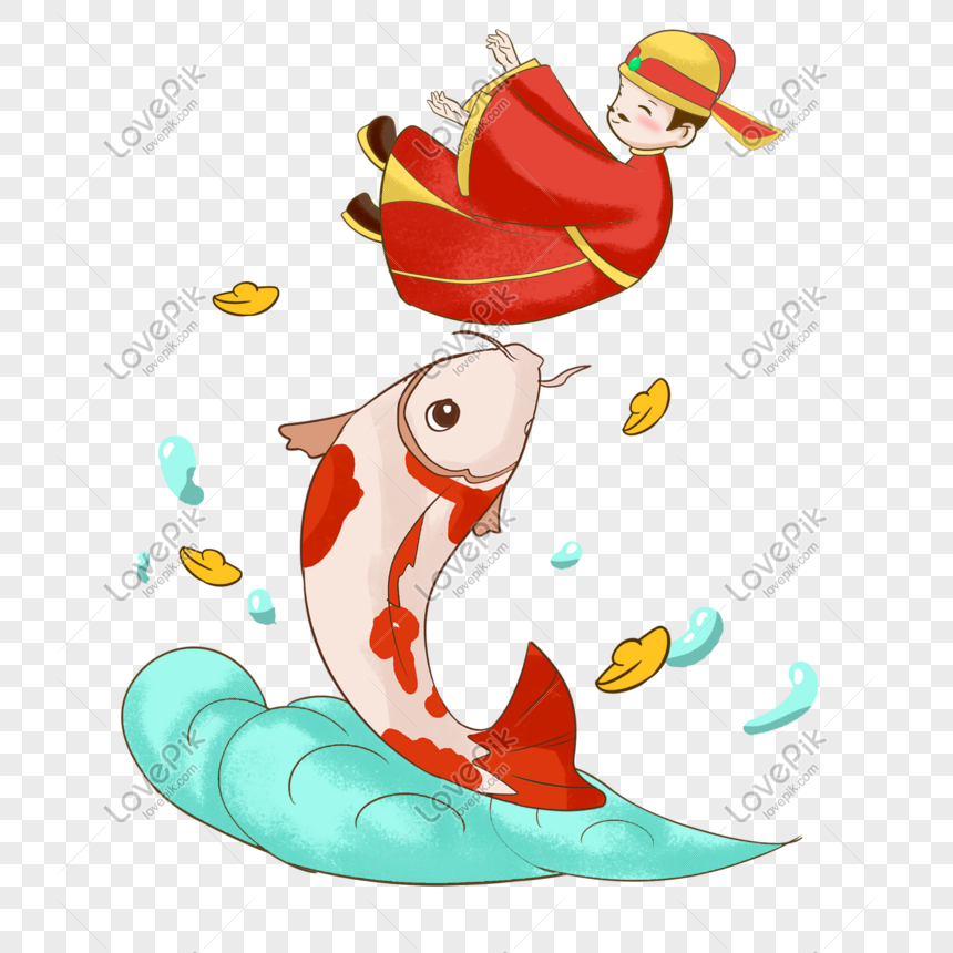 god of fortune clipart fish