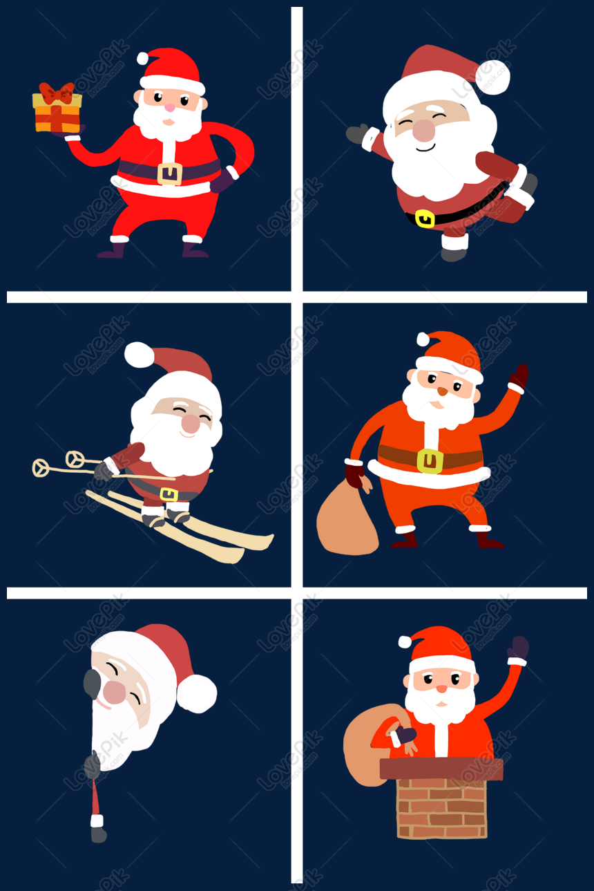 Christmas Colored Christmas Tree Santa Claus Ski Free Buckle PNG White  Transparent And Clipart Image For Free Download - Lovepik | 611545472