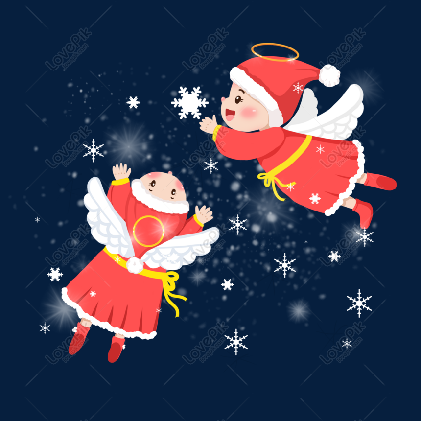 Dibujado A Mano Dibujos Animados Navidad Angelito PNG Imágenes Gratis -  Lovepik