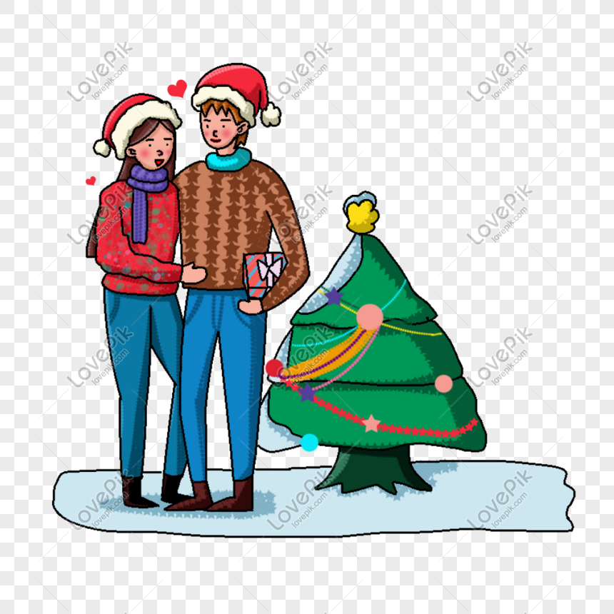 Hãy cùng ngắm nhìn hình ảnh cặp đôi tình nhân ngọt ngào bên cây thông Noel, ai muốn có một bức ảnh lưu niệm đẹp như thế này để tặng người mình yêu?