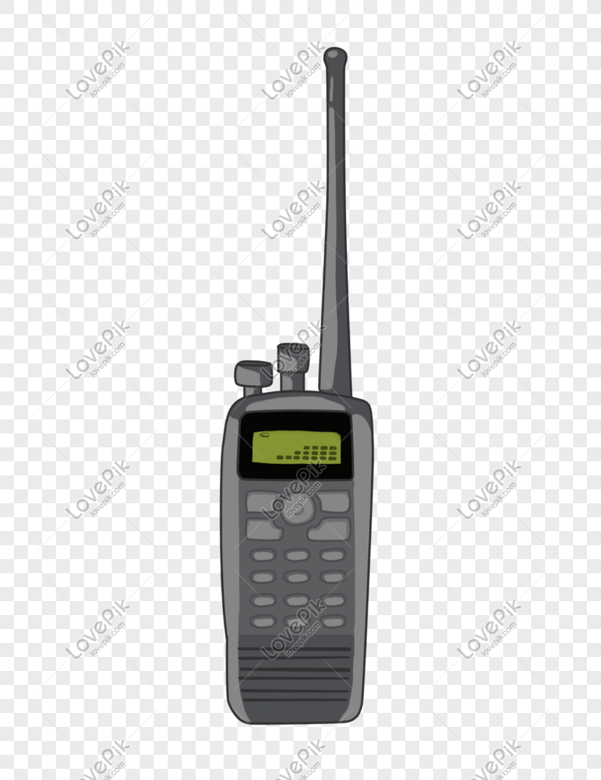 Hand Drawn Police Pager Illustration, Pager, Walkie-talkie, Hand ...