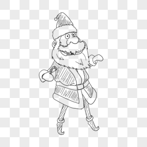 Santa Line Drawing Images, HD Pictures For Free Vectors Download ...