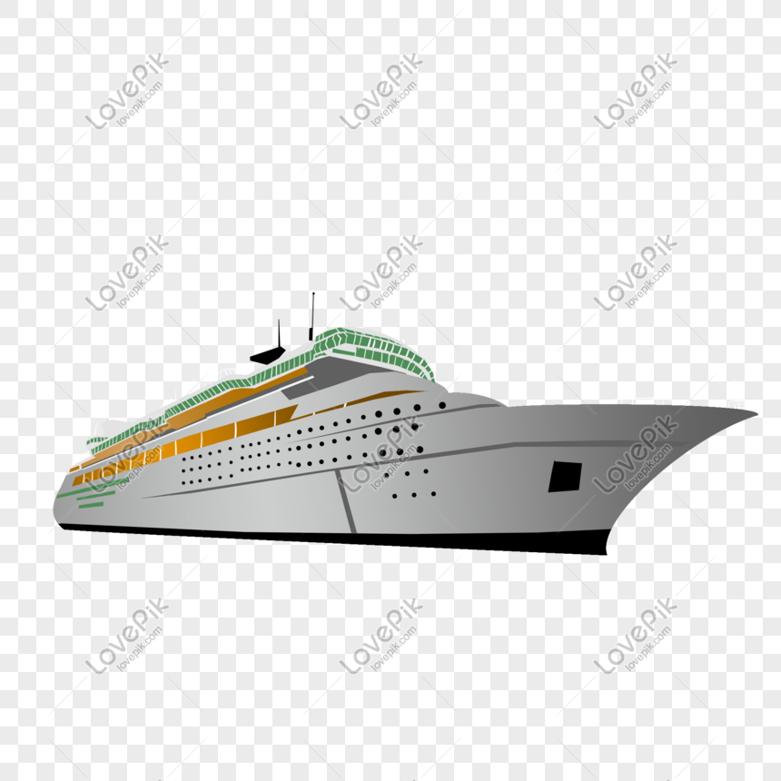 a hand-painted white yacht, a boat, yacht, white png hd transparent image