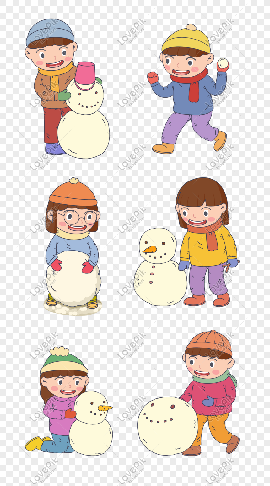 Winter Winter Cartoon Hand Drawn Snowman Series PNG Picture And ...