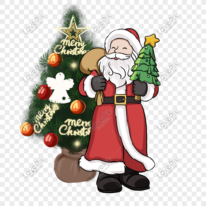 Cùng chiêm ngưỡng bức tranh với hình ảnh cây thông và ông già Noel vô cùng độc đáo và tuyệt đẹp. Hãy thưởng thức một chút không khí Giáng sinh huyền diệu từ bức tranh này nhé!