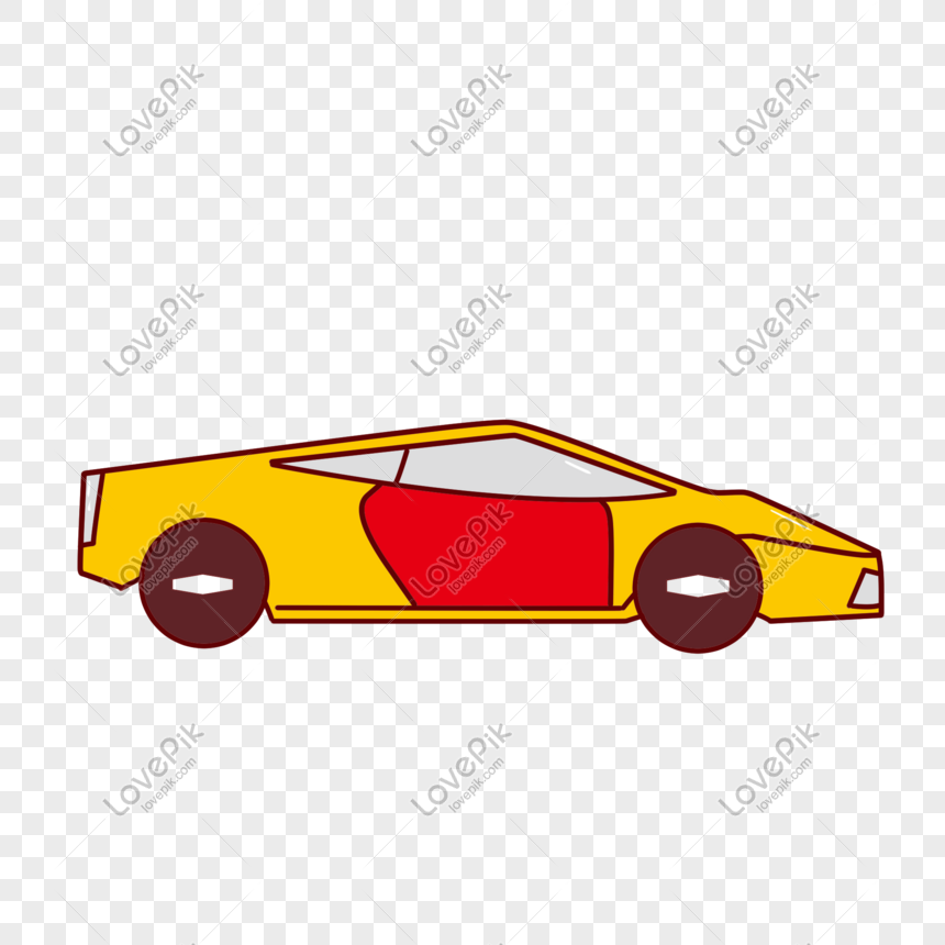 Yellow Creative Car Illustration PNG Transparent Image And Clipart ...