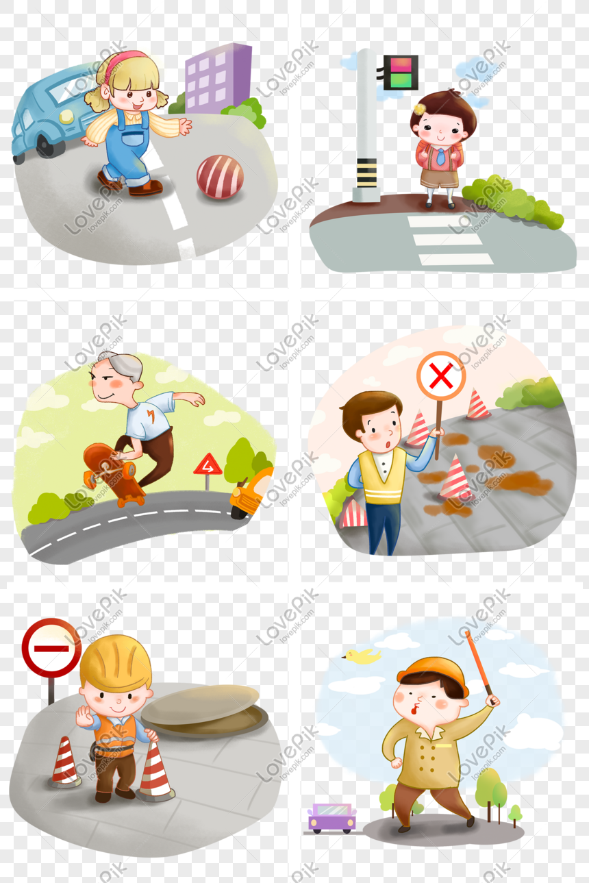 Cartoon Hand Drawn Traffic Safety Mockup PNG Free Download And Clipart  Image For Free Download - Lovepik | 611547603