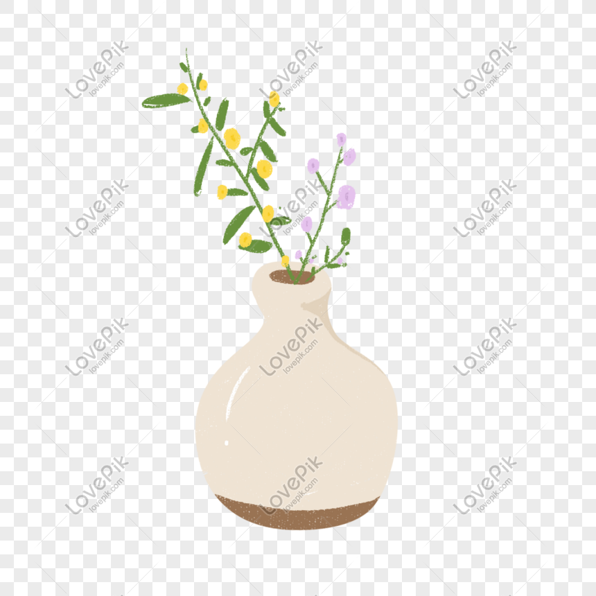 Hand Drawn Cartoon Flower Vase PNG Transparent Background And Clipart Image  For Free Download - Lovepik | 611555600
