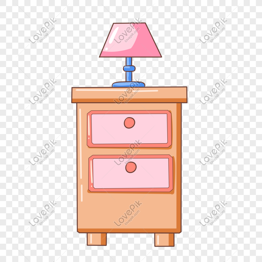 Yellow Bedside Table And Table Lamp Png Image Picture Free Download 611554963 Lovepik Com