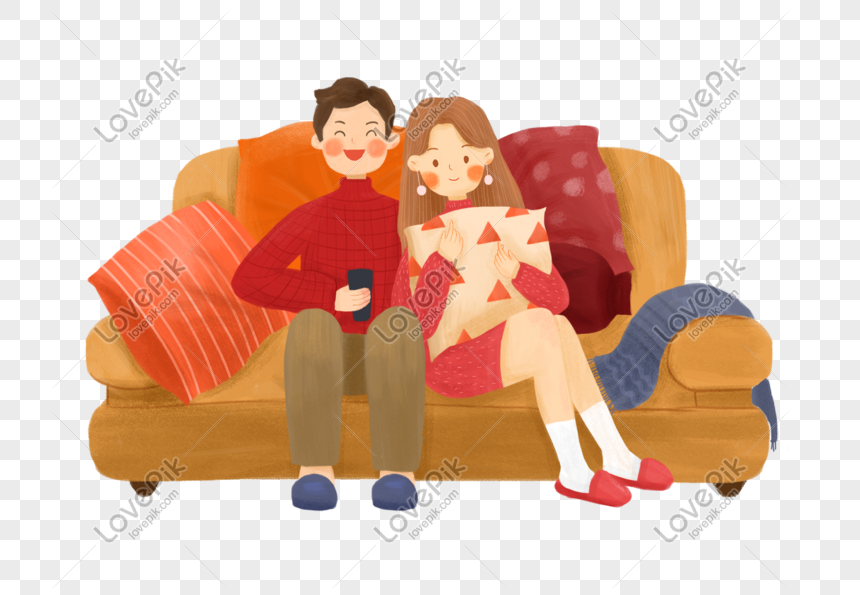 Winter Couple Leisure Everyday Theme Illustration PNG Hd Transparent ...