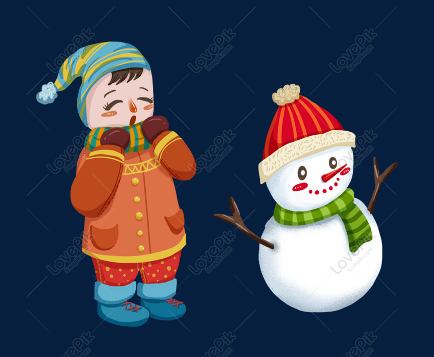 Winter Joyful Snowman Cute Cartoon Illustration Png Image Picture Free Download Lovepik Com