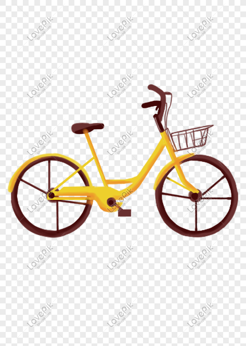 Vektor Kartun Mobil Sepeda Kuning PNG Grafik Gambar Unduh Gratis Lovepik