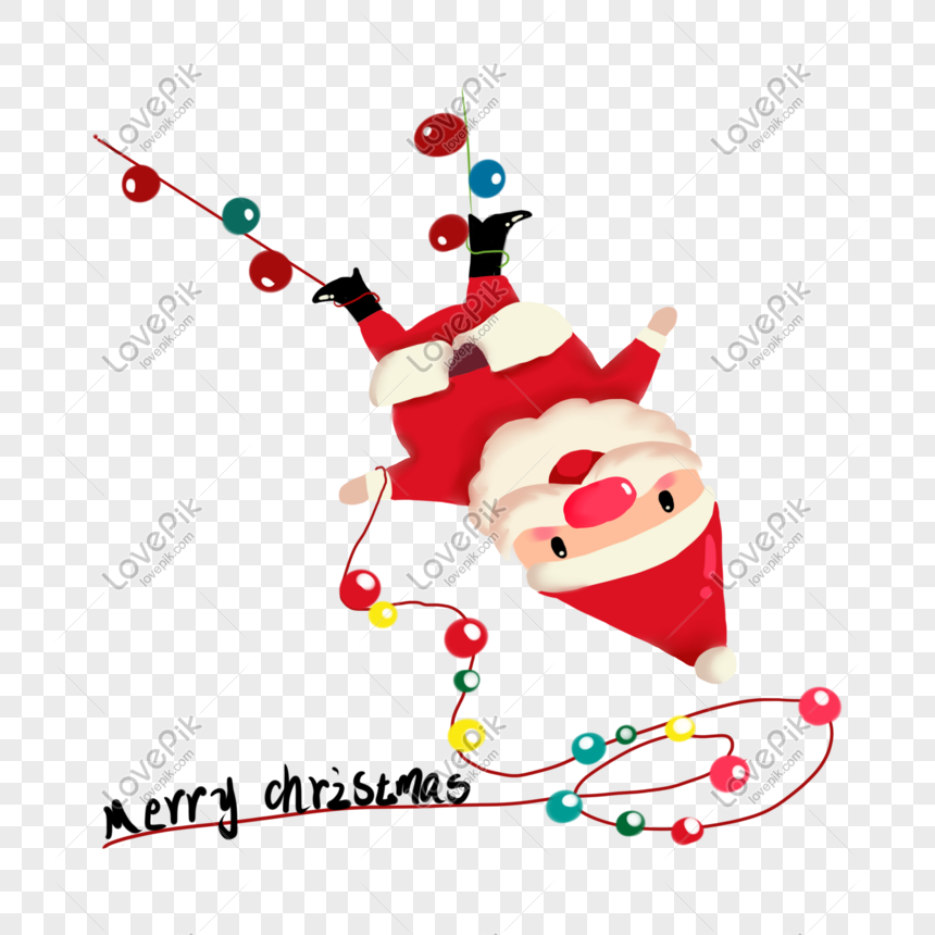 Santa Claus Hand-painted Cartoon Character Png Material, Hand Drawn ...