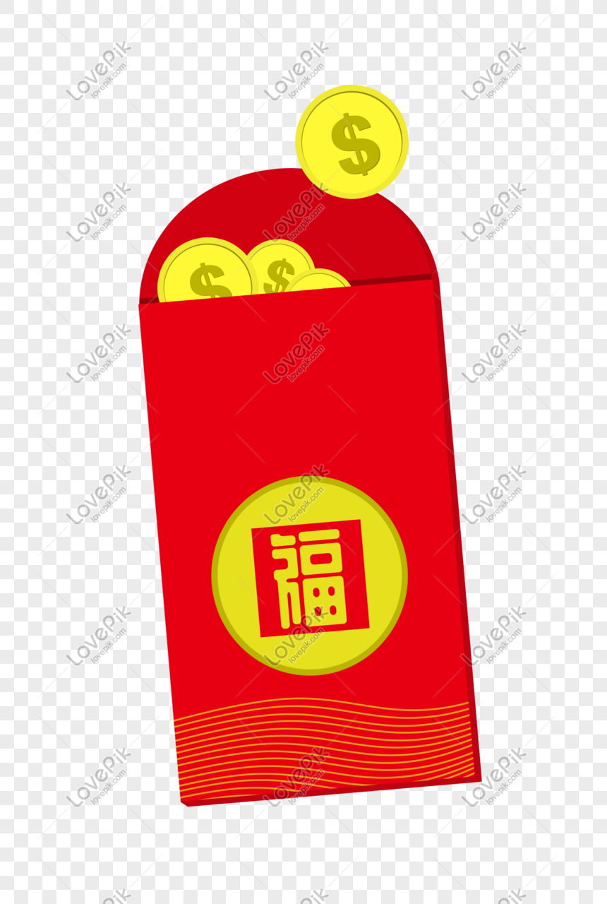 New Year Red Envelope Cartoon Illustration Free PNG And Clipart Image For  Free Download - Lovepik