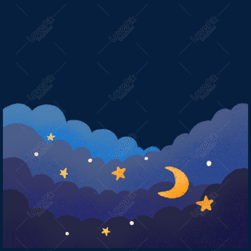 Pintado A Mano Lindo Cielo Estrellado De La Noche PNG Imágenes Gratis -  Lovepik