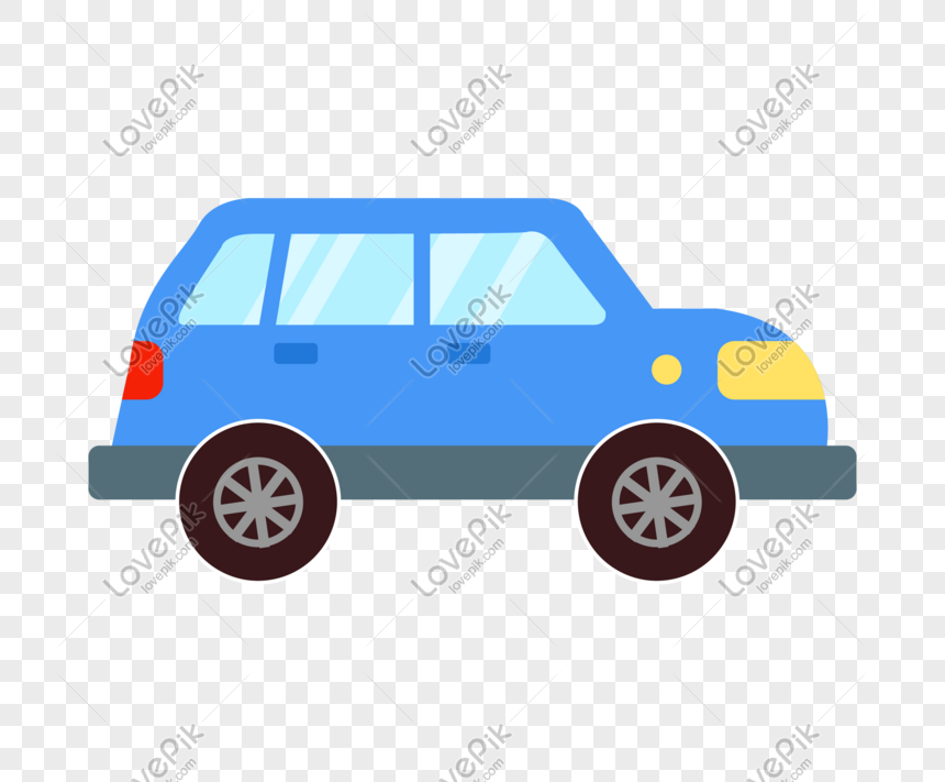 Cartoon blue car illustration, Cartoon car, transportation, blue car png free download