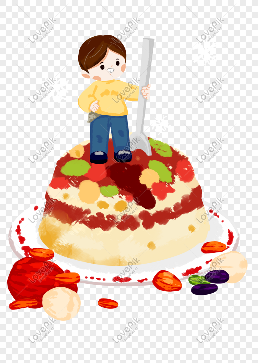ケーキを食べる少女イラストイメージ グラフィックス Id Prf画像フォーマットpsd Jp Lovepik Com