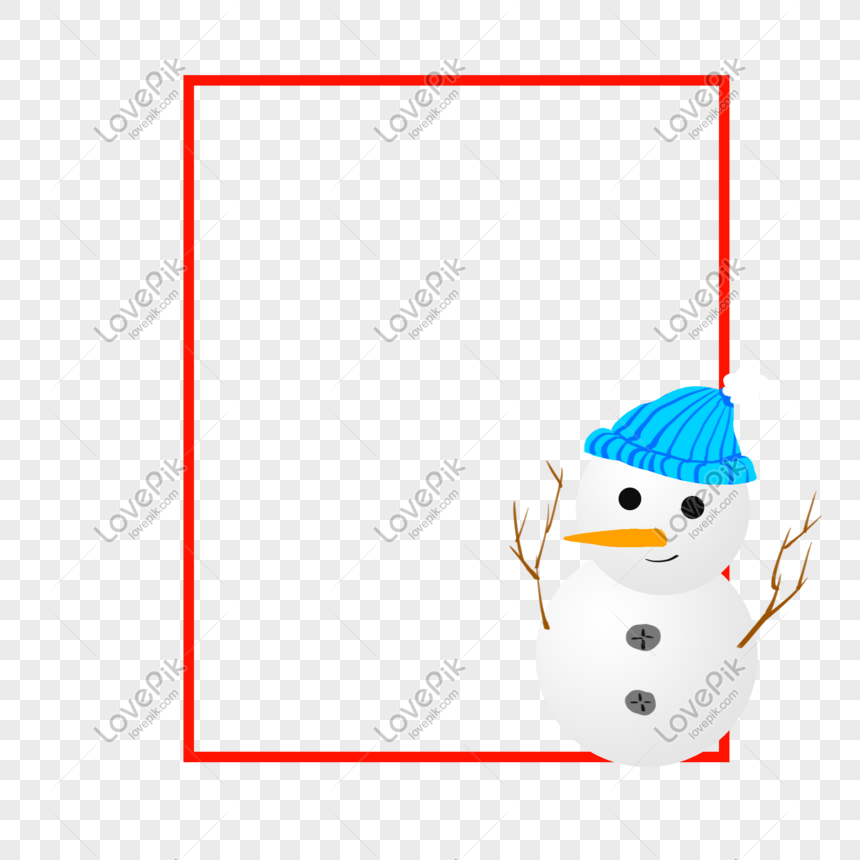 Christmas Snowman Border Illustration Png Image Picture Free Download Lovepik Com