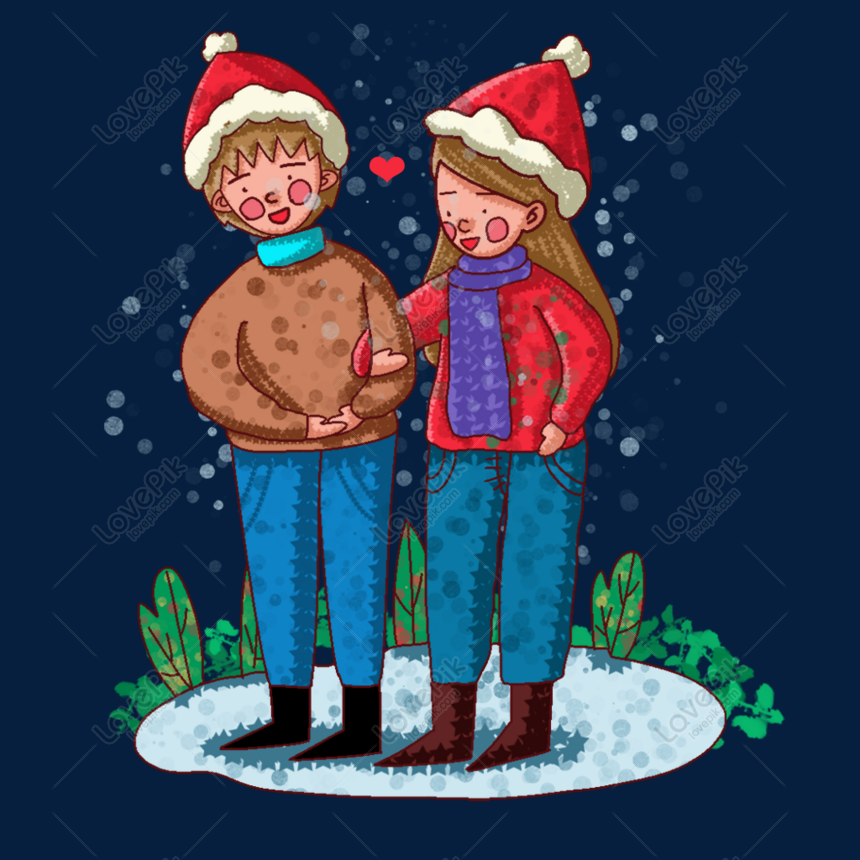 Hình ảnh Vẽ Tay Giáng Sinh Cặp đôi Nắm Tay PNG Miễn Phí Tải Về ...