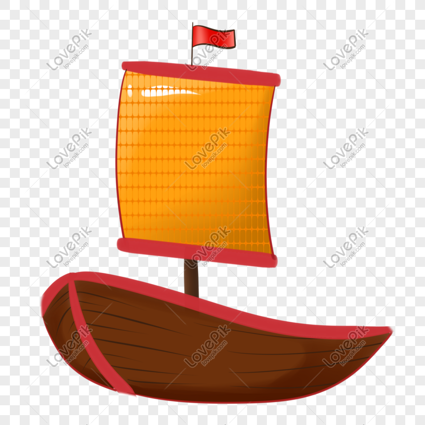 Summer sea sport sailing boat illustration, Cartoon sailboat, color sailboat, sea sport png picture