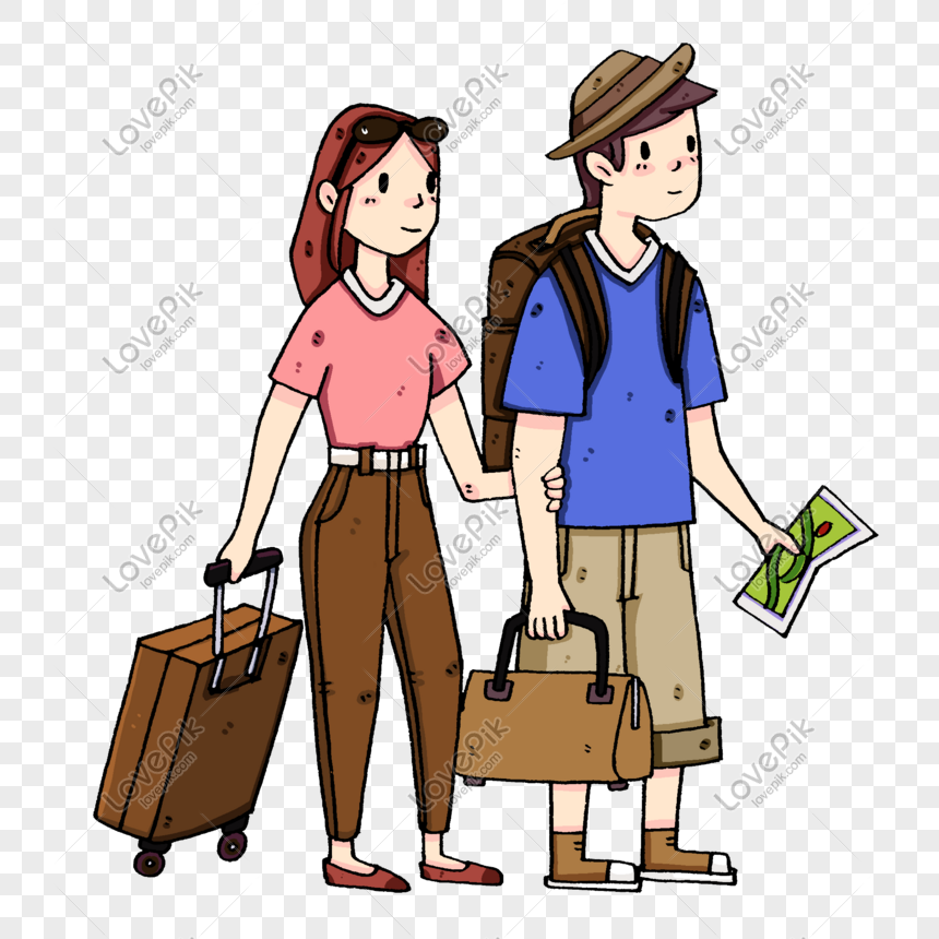 Tourist Figures And Suitcases PNG Hd Transparent Image And Clipart ...