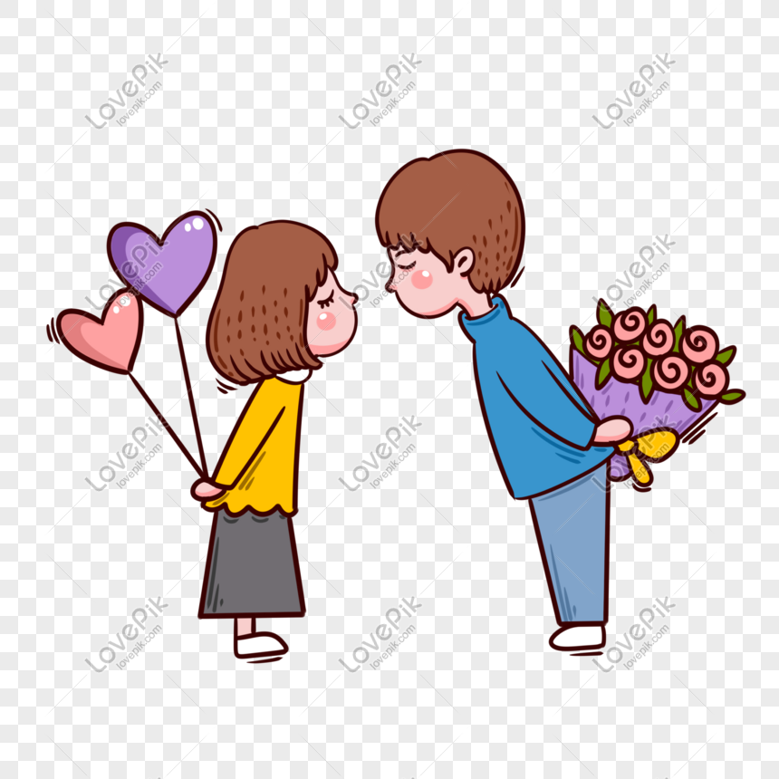 Hand Drawn Cartoon Vector Valentine Couple PNG Transparent Background And  Clipart Image For Free Download - Lovepik | 611592580