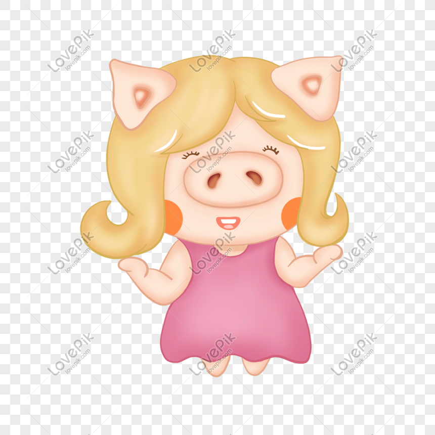 Bánh gato tạo hình 3d con heo tuổi hợi mặc váy hồng đáng yêu tặng vợ | Bánh  Kem Ngộ Nghĩnh