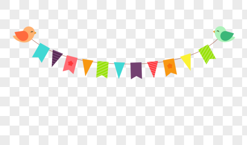 Birthday Decoration Small Bunting Vector Birthday Decorations Png Image And Psd File For Free Download Lovepik