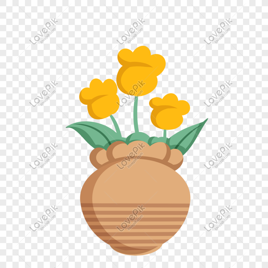 植物鉢植えの黄色い花のイラストイメージ グラフィックス Id Prf画像フォーマットpsd Jp Lovepik Com