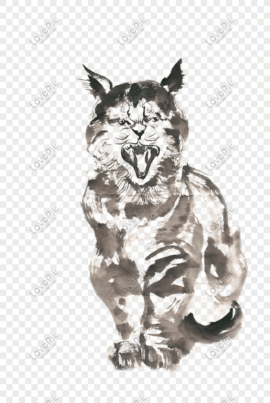 Hình ảnh Mực Mèo Vẽ Tranh Chất Liệu Png Miễn Phí PNG Miễn Phí Tải Về -  Lovepik